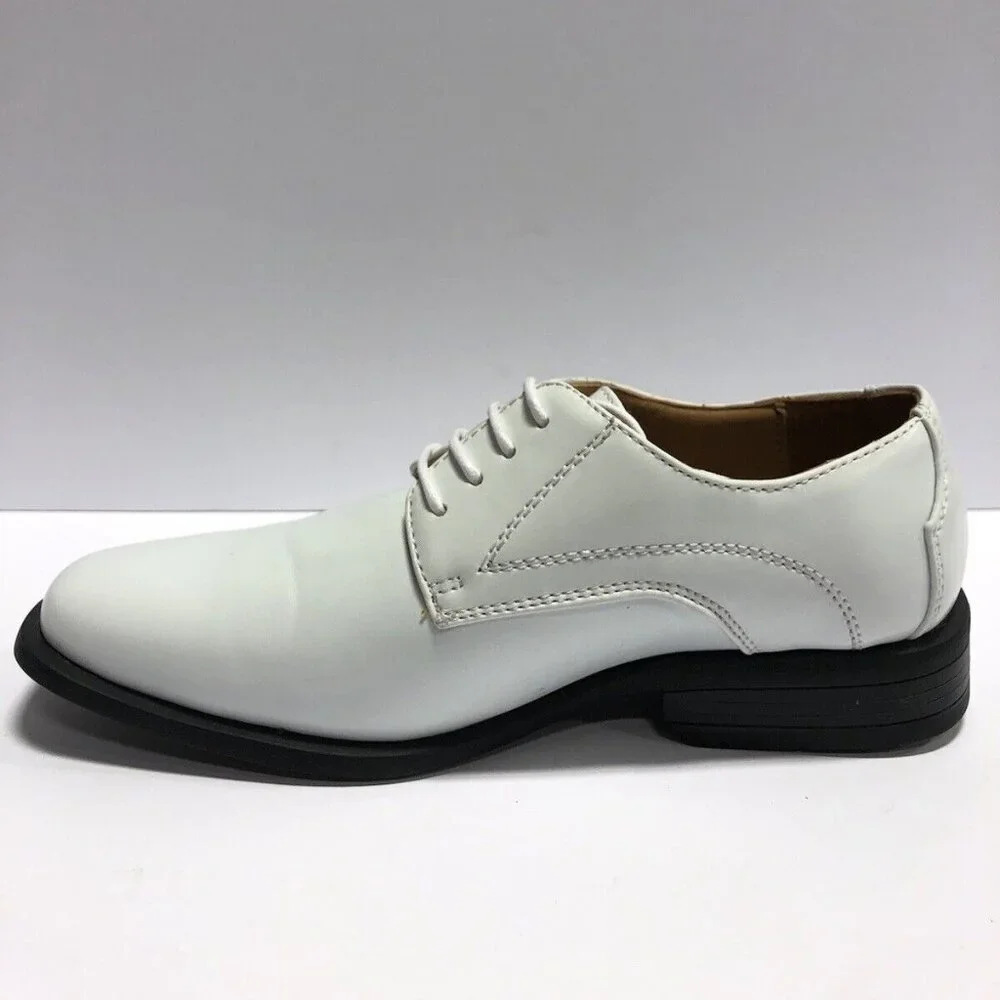 Stacy Adams Boys Carmichael Oxford White Size 1.5 M Big Kid
